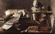 unknow artist Still-Life with Books painting